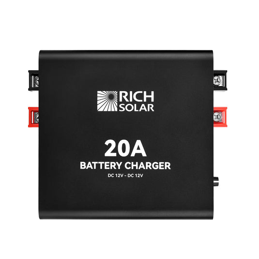 Rich Solar 12V 20A DC-DC Battery Charger for RV, Van, Boat, Off-Grid | Lithium & Lead-Acid Batteries RS-DC20