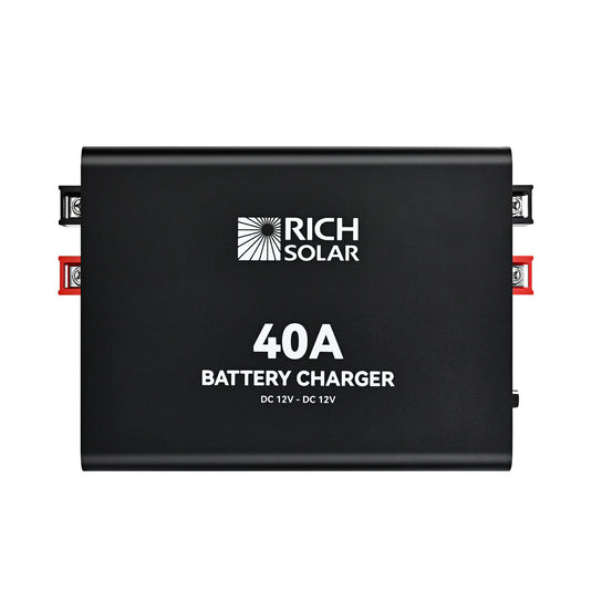 Rich Solar 12V 40A DC-DC Battery Charger for RV, Van, Boat, Off-Grid | Lithium & Lead-Acid Batteries RS-DC40