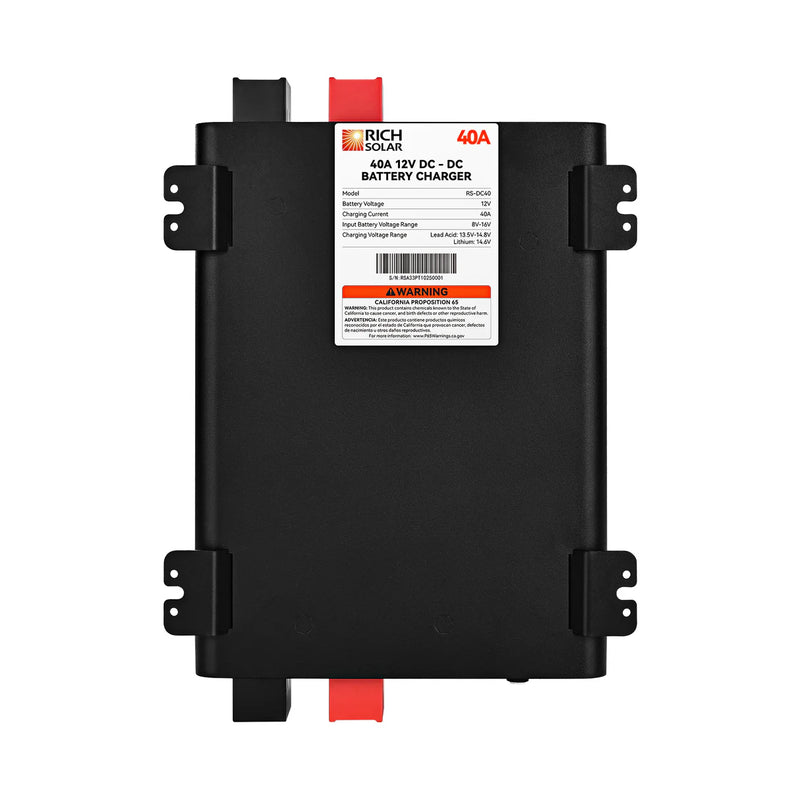 Load image into Gallery viewer, Rich Solar 12V 40A DC-DC Battery Charger for RV, Van, Boat, Off-Grid | Lithium &amp; Lead-Acid Batteries RS-DC40
