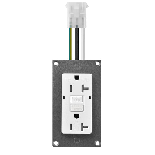 Rich Solar Slim GFCI Outlet 20 Amp | Self-Test, Tamper-Resistant, LED Indicator, UL Listed | Nova Switch & Nova Supercharger Accessory RS-GFCI01