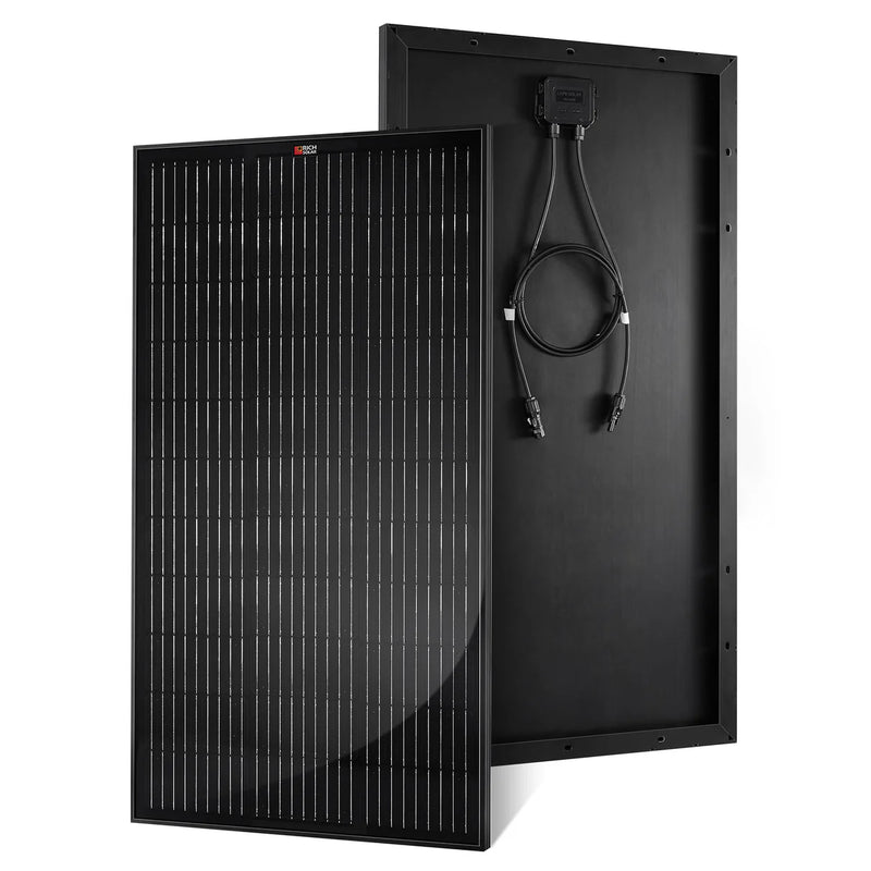 Load image into Gallery viewer, Rich Solar MEGA 100 ONYX | 100 Watt Solar Panel | Premier 12V Off-Grid Solar Panel for Vans, Campers, Boats | 25-Year Output Warranty #RS-M100B
