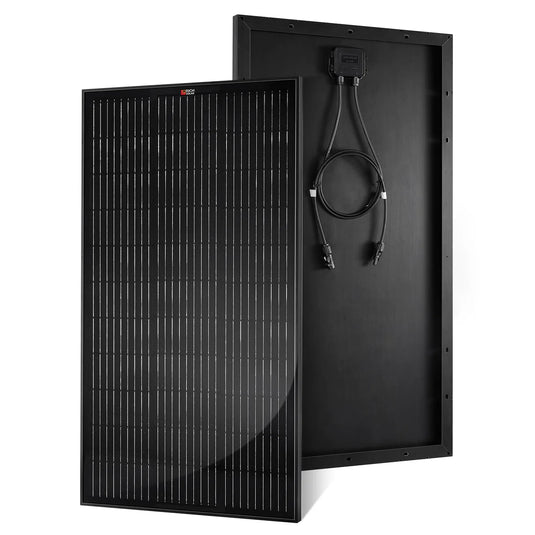 Rich Solar MEGA 100 ONYX | 100 Watt Solar Panel | Premier 12V Off-Grid Solar Panel for Vans, Campers, Boats | 25-Year Output Warranty #RS-M100B