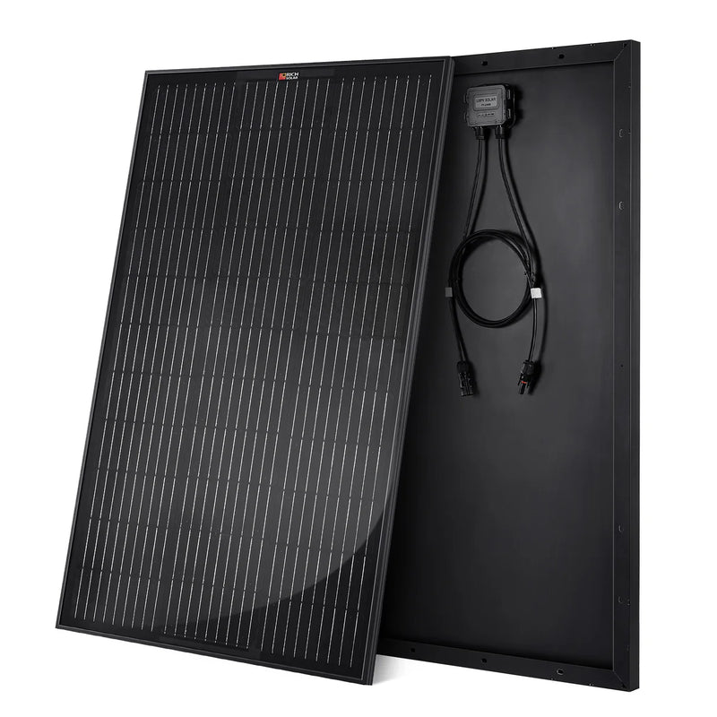 Load image into Gallery viewer, Rich Solar MEGA 100 ONYX | 100 Watt Solar Panel | Premier 12V Off-Grid Solar Panel for Vans, Campers, Boats | 25-Year Output Warranty #RS-M100B
