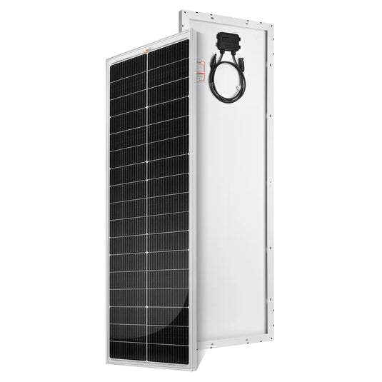 Rich Solar MEGA 100 SLIM | 100 Watt Slim Solar Panel | Compact 12V Off-Grid Narrow Solar Panel for Vans, Overlanders, Boats | 25-Year Output Warranty RS-M100SL25