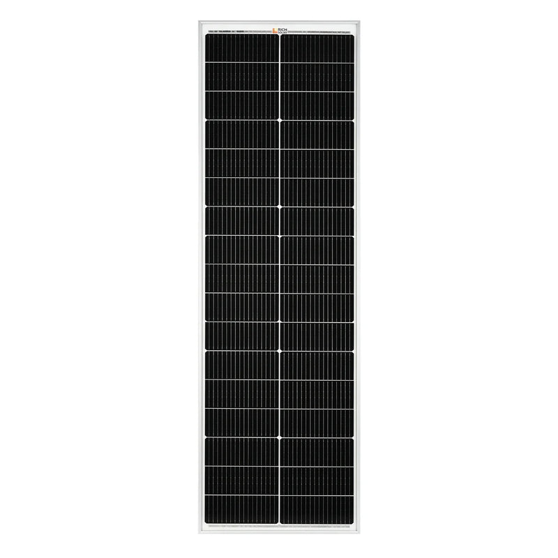 Load image into Gallery viewer, Rich Solar MEGA 100 SLIM | 100 Watt Slim Solar Panel | Compact 12V Off-Grid Narrow Solar Panel for Vans, Overlanders, Boats | 25-Year Output Warranty RS-M100SL25
