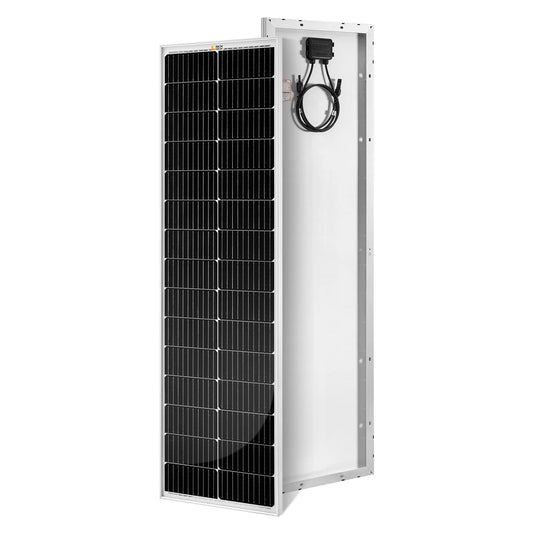 MEGA 100 SLIM SLX | 100 Watt Slim Solar Panel | Compact 12V Off-Grid Narrow Solar Panel for Campers, Overlanders, Boats | 25-Year Output Warranty RS-M100SLX