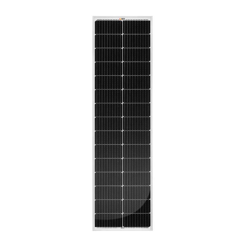 Load image into Gallery viewer, MEGA 100 SLIM SLX | 100 Watt Slim Solar Panel | Compact 12V Off-Grid Narrow Solar Panel for Campers, Overlanders, Boats | 25-Year Output Warranty RS-M100SLX

