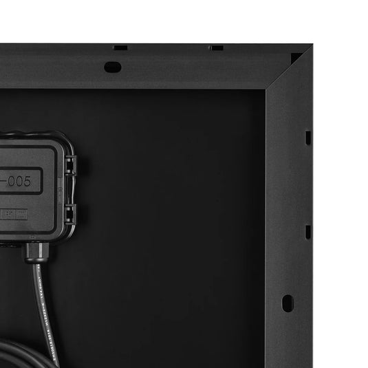 Rich Solar MEGA 100 SLIM ONYX | 100 Watt Slim Solar Panel | Compact 12V Off-Grid Narrow Solar Panel for Vans, Overlanders, Boats | 25-Year Output Warranty
