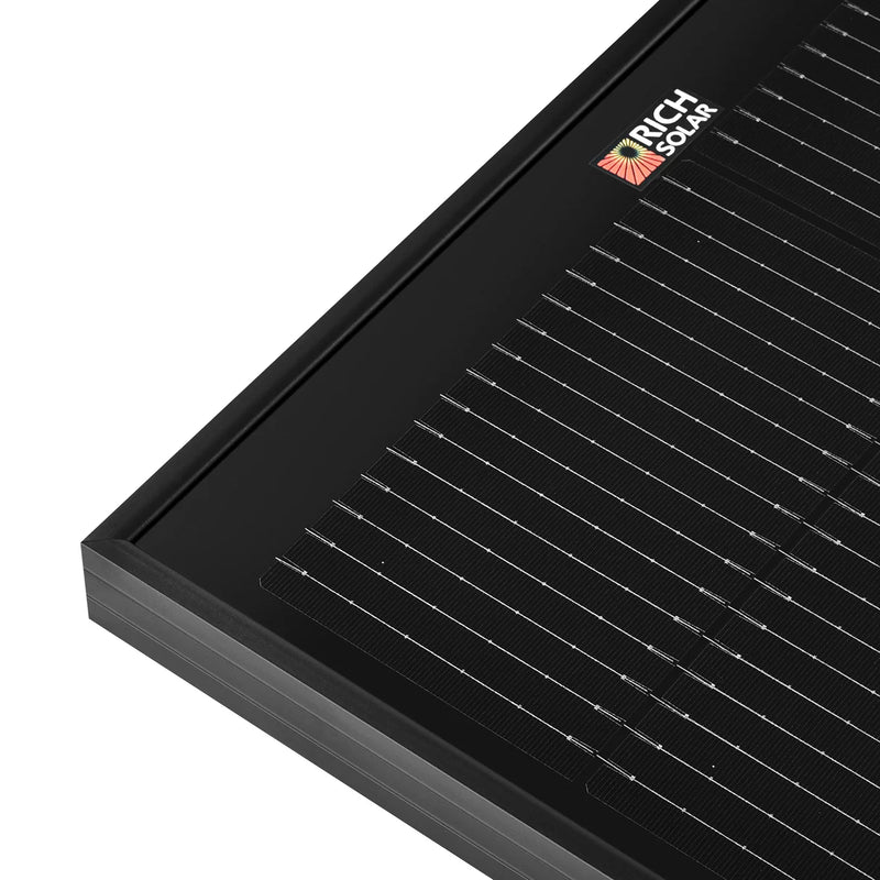 Load image into Gallery viewer, Rich Solar MEGA 130 SLIM ONYX | 130 Watt Slim Solar Panel | Compact 12V Narrow Panel for Vans, Campers, Boats | 25-Year Output Warranty RS-M130SL (Copy)
