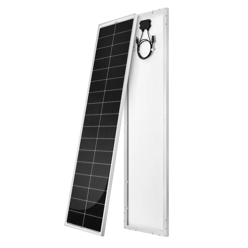 Load image into Gallery viewer, Rich Solar MEGA 130 SLIM | 130 Watt Slim Solar Panel | Compact 12V Narrow Panel for Vans, Campers, Boats | 25-Year Output Warranty RS-M130SL

