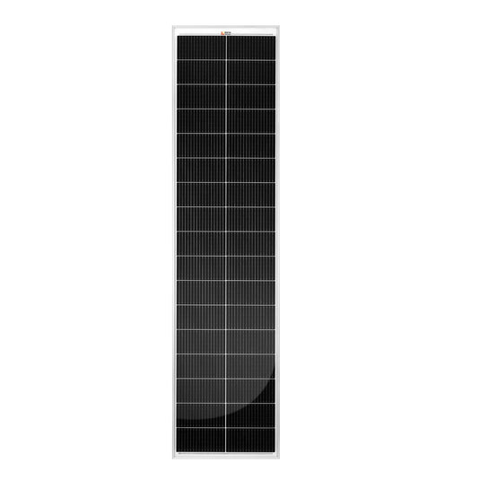 Rich Solar MEGA 130 SLIM | 130 Watt Slim Solar Panel | Compact 12V Narrow Panel for Vans, Campers, Boats | 25-Year Output Warranty RS-M130SL