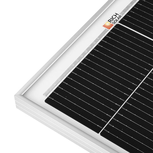 Rich Solar MEGA 130 SLIM | 130 Watt Slim Solar Panel | Compact 12V Narrow Panel for Vans, Campers, Boats | 25-Year Output Warranty RS-M130SL