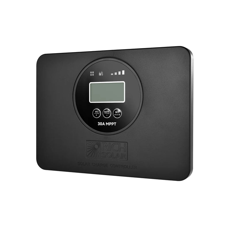 Load image into Gallery viewer, Rich Solar BRAVO PRO 30 | Premium 30A 12V/24V MPPT Flush Mount Solar Controller for RVs, Trailers, Campers, Vans, Boats, Off-Grid | With Bluetooth RS-MPPT30FB
