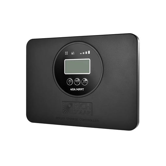 Rich Solar BRAVO PRO 40 | Premium 40A 12V/24V MPPT Flush Mount Solar Controller for RVs, Trailers, Campers, Vans, Boats, Off-Grid | With Bluetooth RS-MPPT40FB