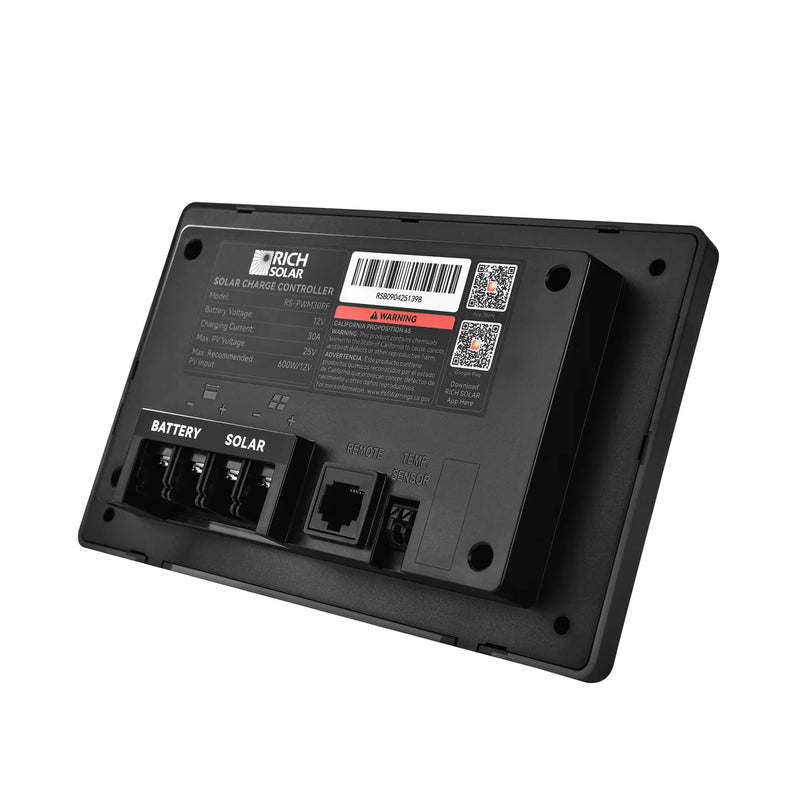 Load image into Gallery viewer, Rich Solar BRAVO AIR 30 | 30A Flush Mount PWM Solar Charge Controller | Bluetooth &amp; Multi-Protection | Premium 12V 30A Controller for RVs, Trailers, Campers, Vans &amp; Boats RS-PWM30PF
