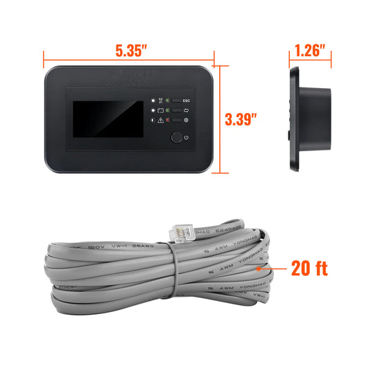 Rich Solar Inverter Remote Controller with LCD | Wall-Mount Meter for NOVA SWITCH & SUPERCHARGER RS-RM02
