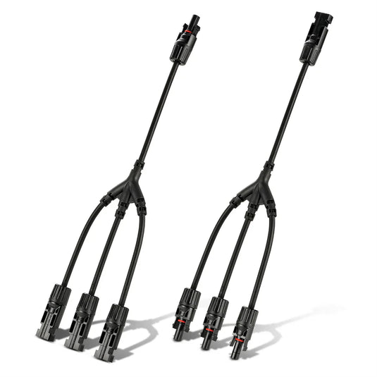 Rich Solar Y Branch Parallel Adapters 3-to-1 | 3-to-1 Weatherproof Parallel Adapters for Solar Panels | Easy to Install RS-Y3