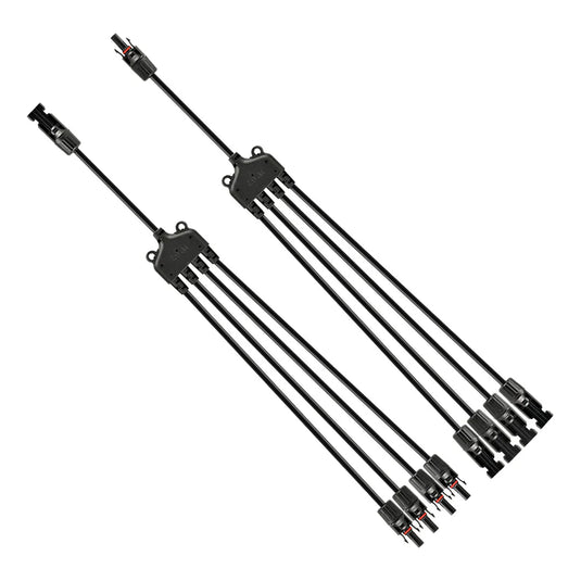 Rich Solar Y Branch Parallel Adapters 4-to-1 | 4-to-1 Weatherproof Parallel Adapters for Solar Panels | Easy to Install RS-Y4