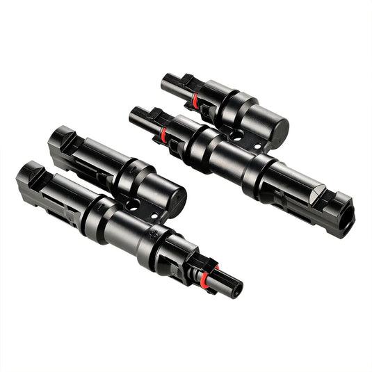 Rich Solar Y Branch 2-to-1 Solar Panel Parallel Connectors | Weatherproof PV Parallel Solar Connectors | Plug and Play RS-T2