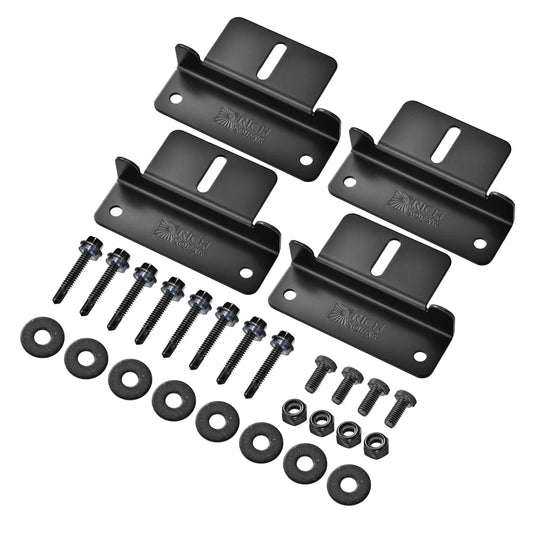 Rich Solar 3/4" Z-Brackets Black | Mounting Hardware Z-Brackets with Screws | Designed for RICH SOLAR MEGA Series Solar Panels | Easy to Install RS-ZB4B