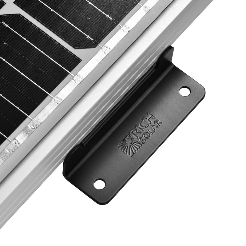 Load image into Gallery viewer, Rich Solar 3/4" Z-Brackets Black | Mounting Hardware Z-Brackets with Screws | Designed for RICH SOLAR MEGA Series Solar Panels | Easy to Install RS-ZB4B
