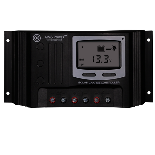 Aims 30 Amp Solar Charge Controller 12/24 Volt – Charges Lithium | Lead | Gel | AGM SCC30APWM