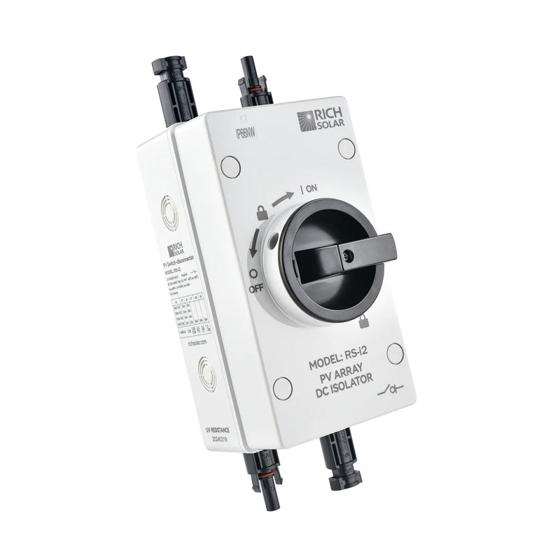 Load image into Gallery viewer, Rich Solar Solar PV DC Quick Disconnect Switch | Solar Array DC Quick Disconnect Switch | 1500 Volt 55 Amp | 2 Pole 1 String RS-i2
