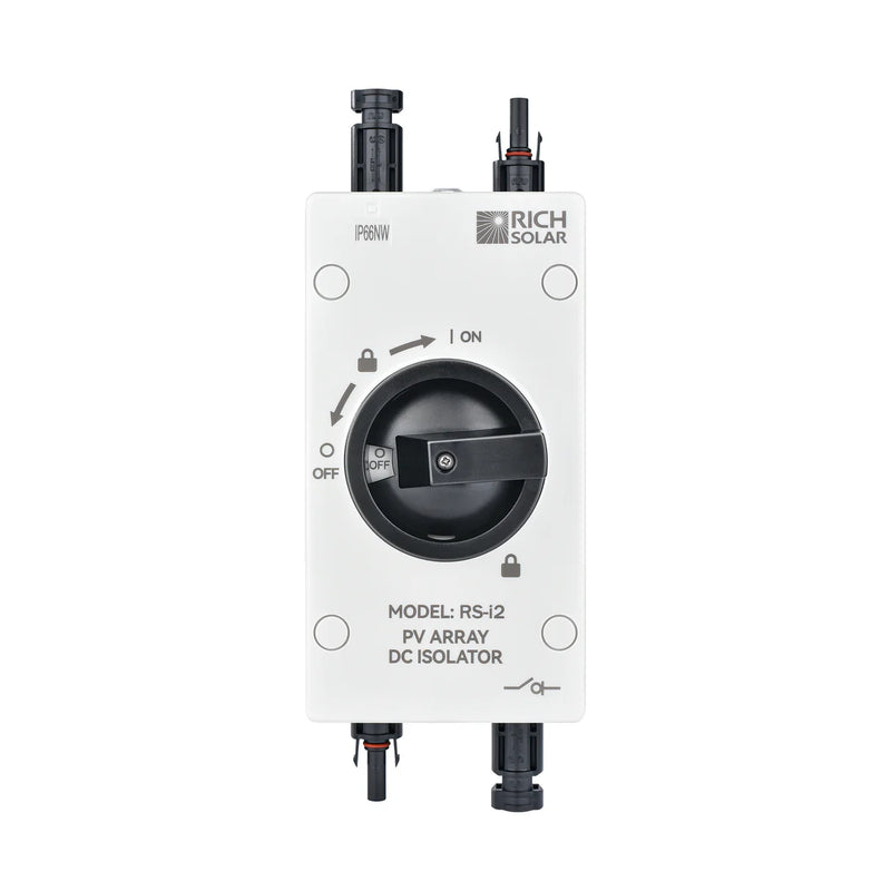 Load image into Gallery viewer, Rich Solar Solar PV DC Quick Disconnect Switch | Solar Array DC Quick Disconnect Switch | 1500 Volt 55 Amp | 2 Pole 1 String RS-i2
