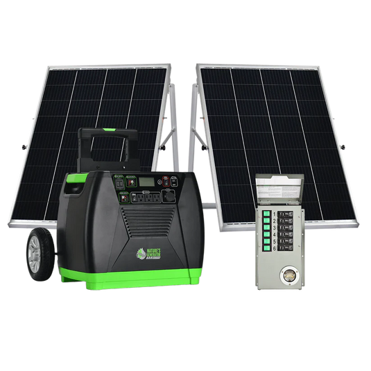 Nature's Generator Elite Generator + 2X 100W Panel + Transfer Switch HKNGAUELP