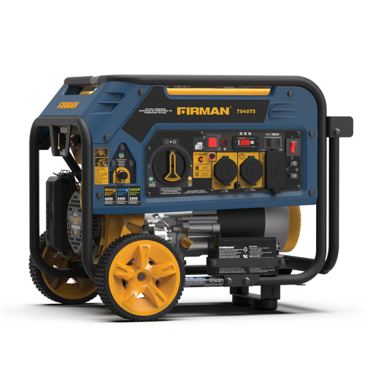 Firman Tri Fuel Portable Generator 4000W Electric Start 120/240V with CO ALERT t04073 - Backup Generator Store