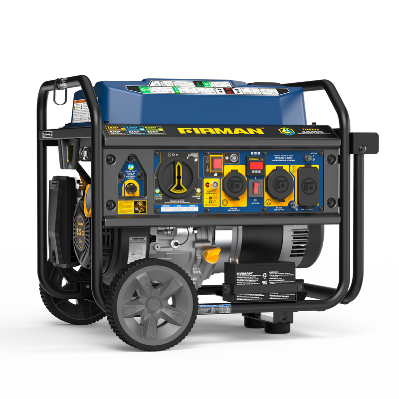 Load image into Gallery viewer, Firman Tri Fuel Portable Generator 7850/6300W Electric Start Gas CO Alert t06373 - Backup Generator Store
