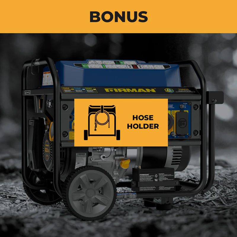 Load image into Gallery viewer, Firman Tri Fuel Portable Generator 7850/6300W Electric Start Gas CO Alert t06373 - Backup Generator Store
