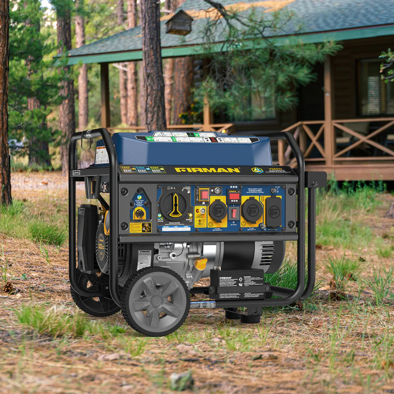 Load image into Gallery viewer, Firman Tri Fuel Portable Generator 7850/6300W Electric Start Gas CO Alert t06373 - Backup Generator Store
