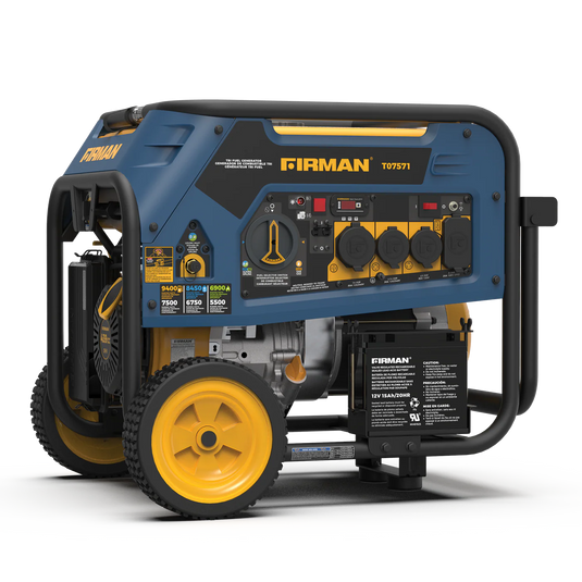 Firman Tri Fuel 7500W Portable Generator Electric Start 120/240V t07571 - Backup Generator Store