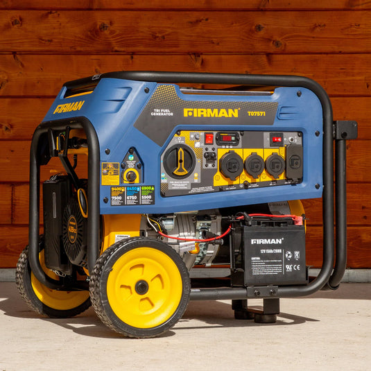 Firman Tri Fuel 7500W Portable Generator Electric Start 120/240V t07571 - Backup Generator Store