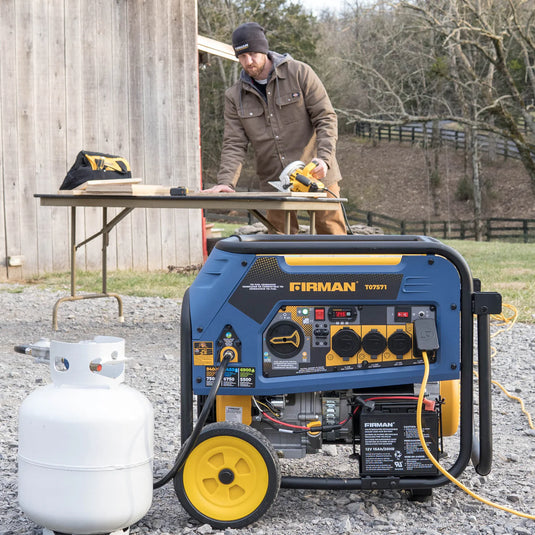 Firman Tri Fuel 7500W Portable Generator Electric Start 120/240V t07571 - Backup Generator Store