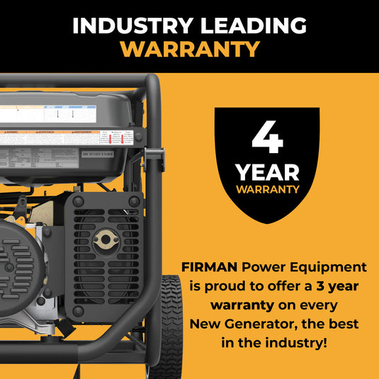 Firman Tri Fuel Portable Generator 9400W Electric Start 120/240V with CO Alert t07573