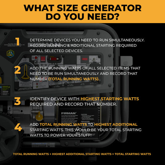 Firman Tri Fuel Portable Generator 9400W Electric Start 120/240V with CO Alert t07573
