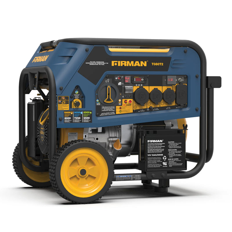 Load image into Gallery viewer, Tri Fuel 8000W Portable Generator Electric Start 120/240V with CO ALERT  t08072 - Backup Generator Store
