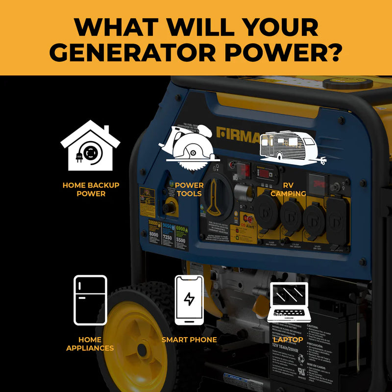 Load image into Gallery viewer, Tri Fuel 8000W Portable Generator Electric Start 120/240V with CO ALERT  t08072 - Backup Generator Store
