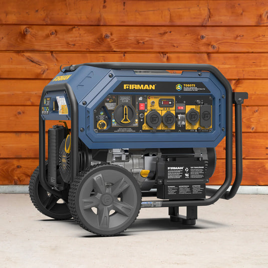 Firman Tri Fuel Portable Generator 10000/8000W Electric Start With CO Alert t08073 - Backup Generator Store