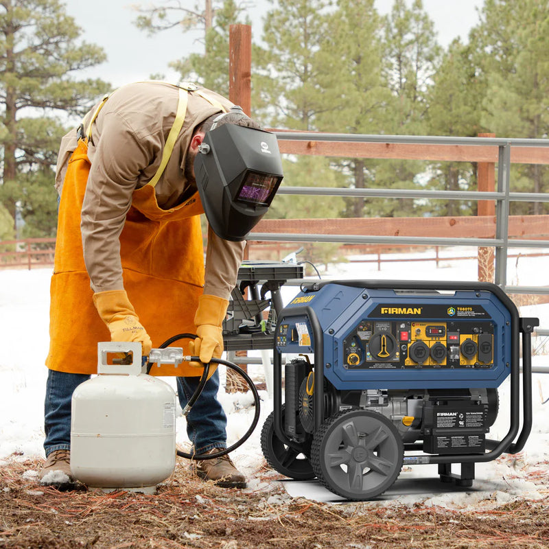 Load image into Gallery viewer, Firman Tri Fuel Portable Generator 10000/8000W Electric Start With CO Alert t08073 - Backup Generator Store
