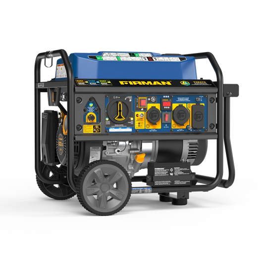 Firman  Tri Fuel Portable Generator 8250/6600W Electric Start Wheel Kit Bonus Cover & Cord CO Alert t08273