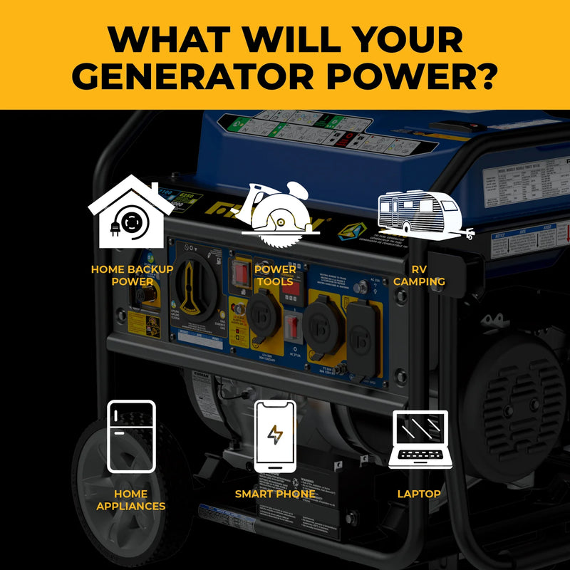 Load image into Gallery viewer, Firman  Tri Fuel Portable Generator 8250/6600W Electric Start Wheel Kit Bonus Cover &amp; Cord CO Alert t08273
