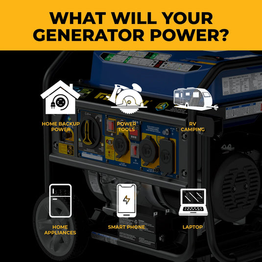Firman  Tri Fuel Portable Generator 8250/6600W Electric Start Wheel Kit Bonus Cover & Cord CO Alert t08273