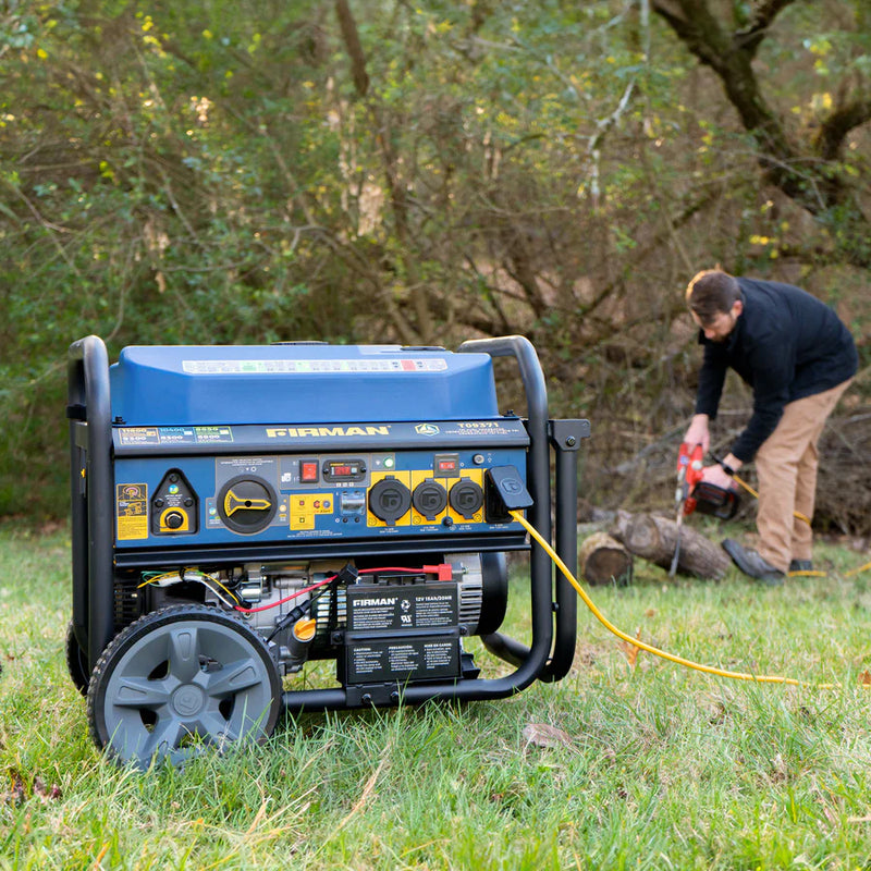Load image into Gallery viewer, Firman Tri Fuel Portable Generator 11600W Electric Start 120V/240V with CO alert  t09371
