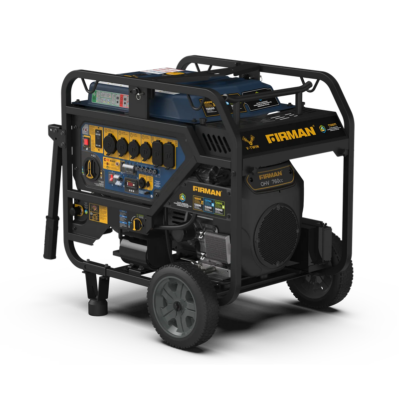 Load image into Gallery viewer, Firman  TRI FUEL PORTABLE GENERATOR 16800/13500W ELECTRIC START 120/240V WITH CO ALERTt13071
