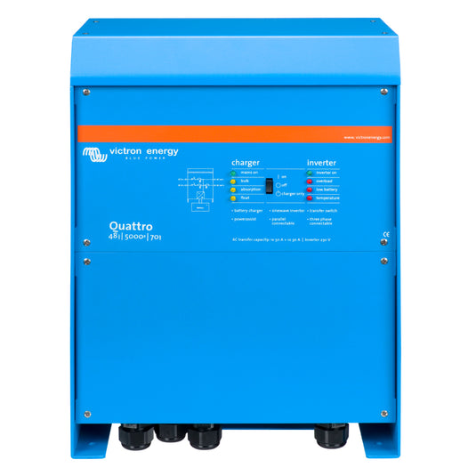 Victron Quattro 48/3000 | 48V Input | 3000W Output 120V | 35A Charger | Transfer Switch 1593085