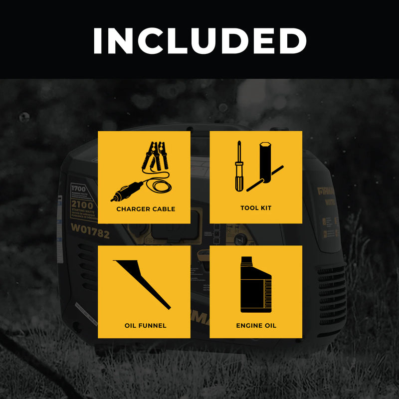 Load image into Gallery viewer, Firman Inverter Portable Generator 2100W Recoil Start w01782 - Backup Generator Store
