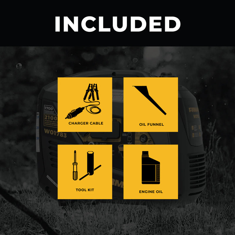 Load image into Gallery viewer, Firman Inverter Portable Generator 2100W Recoil Start W01783
